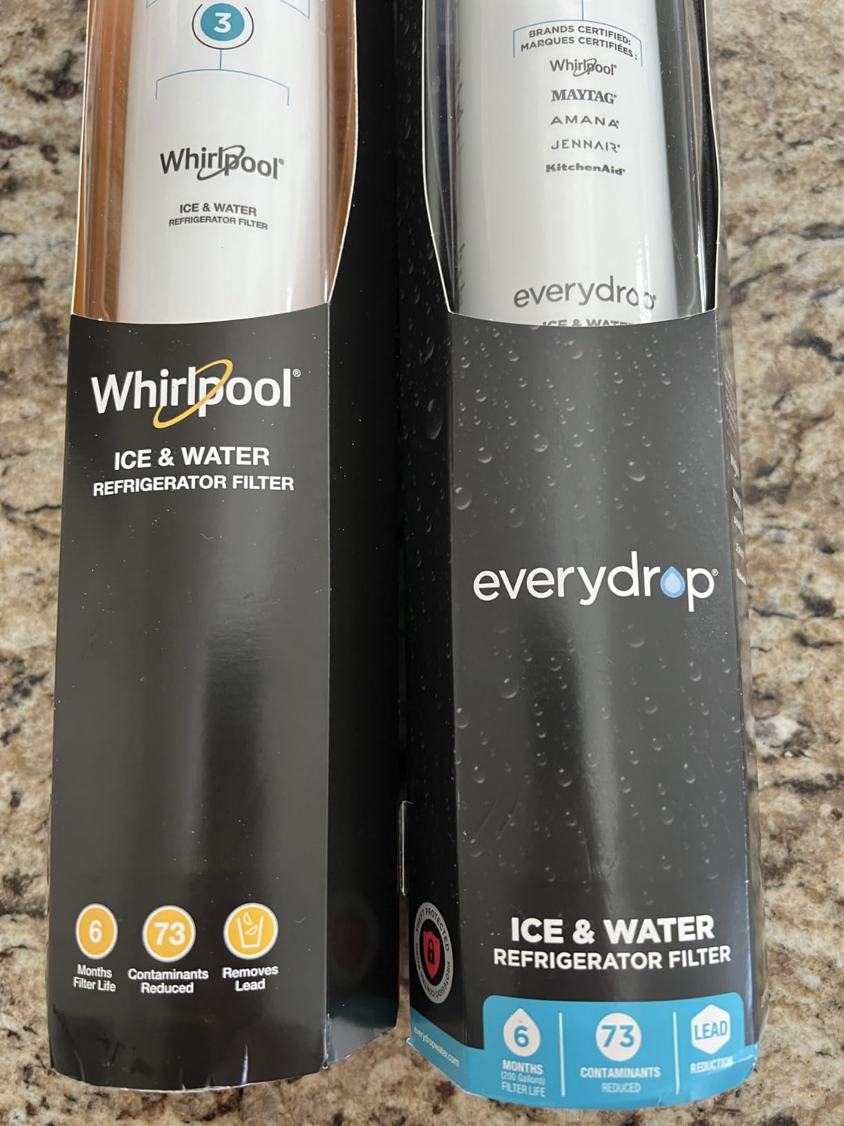 Whirlpool Refrigerator Ice & Water Filter 3, WHR3RXD1, 1-Pack | NSF Certified to Reduce 73 Contaminants Including Lead, Pesticides & Pharmaceuticals, Replace Every 6 Months for Fresh Water customer photo 2