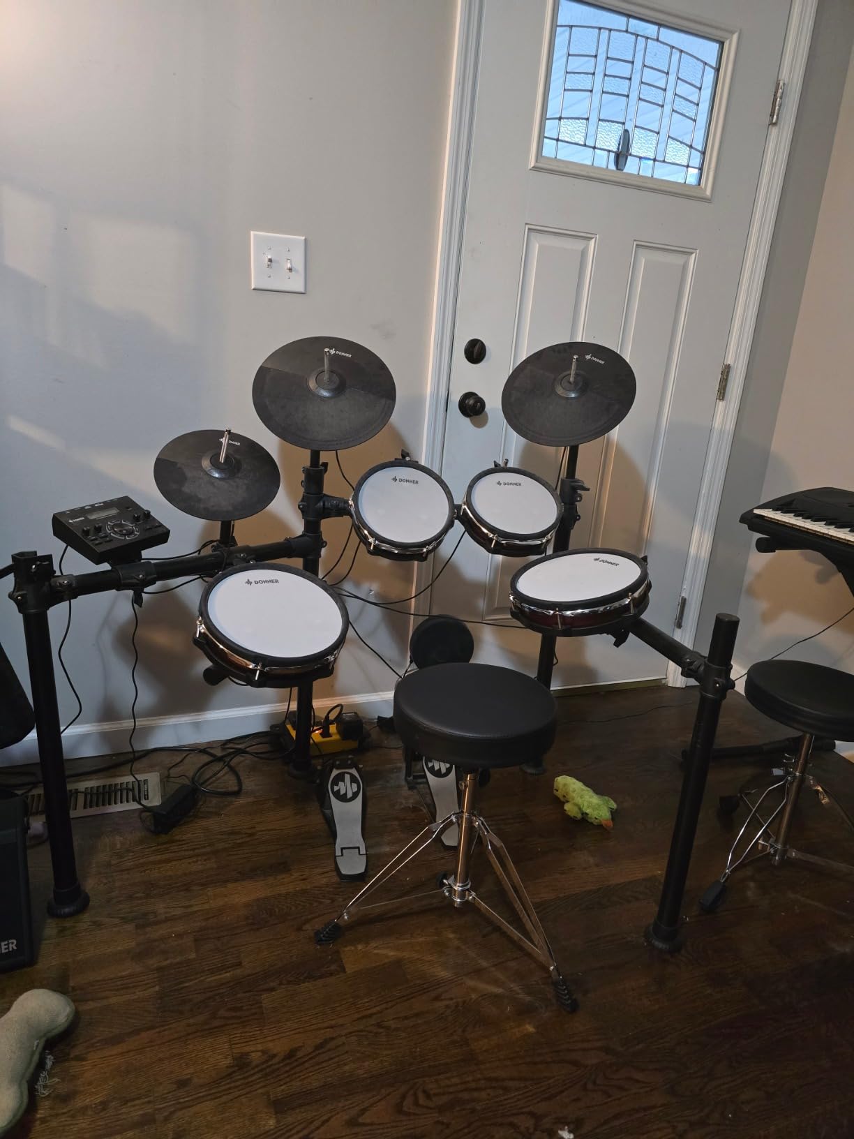 Donner DED-200 MAX Electronic Drum Set with Industry Standard Mesh Heads, 10'' Snare, 8