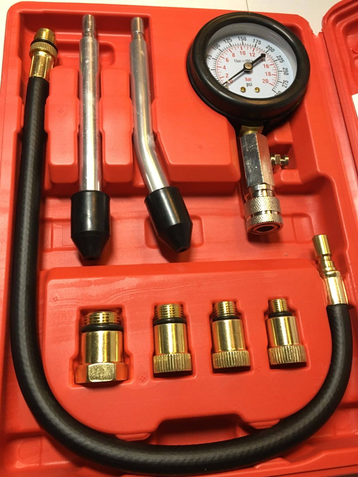 Clatoon 8pcs Petrol Engine Cylinder Compression Tester Kit 0-300PSI customer photo 1