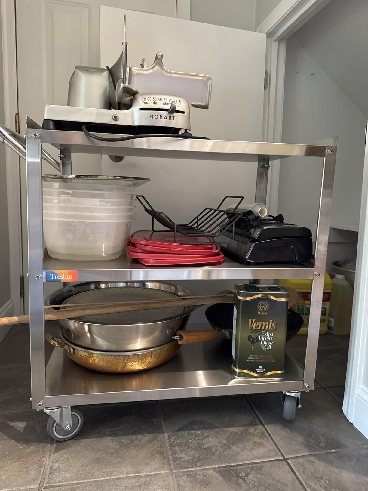 Treshin 3 Tier Stainless Steel Utility Cart, 19