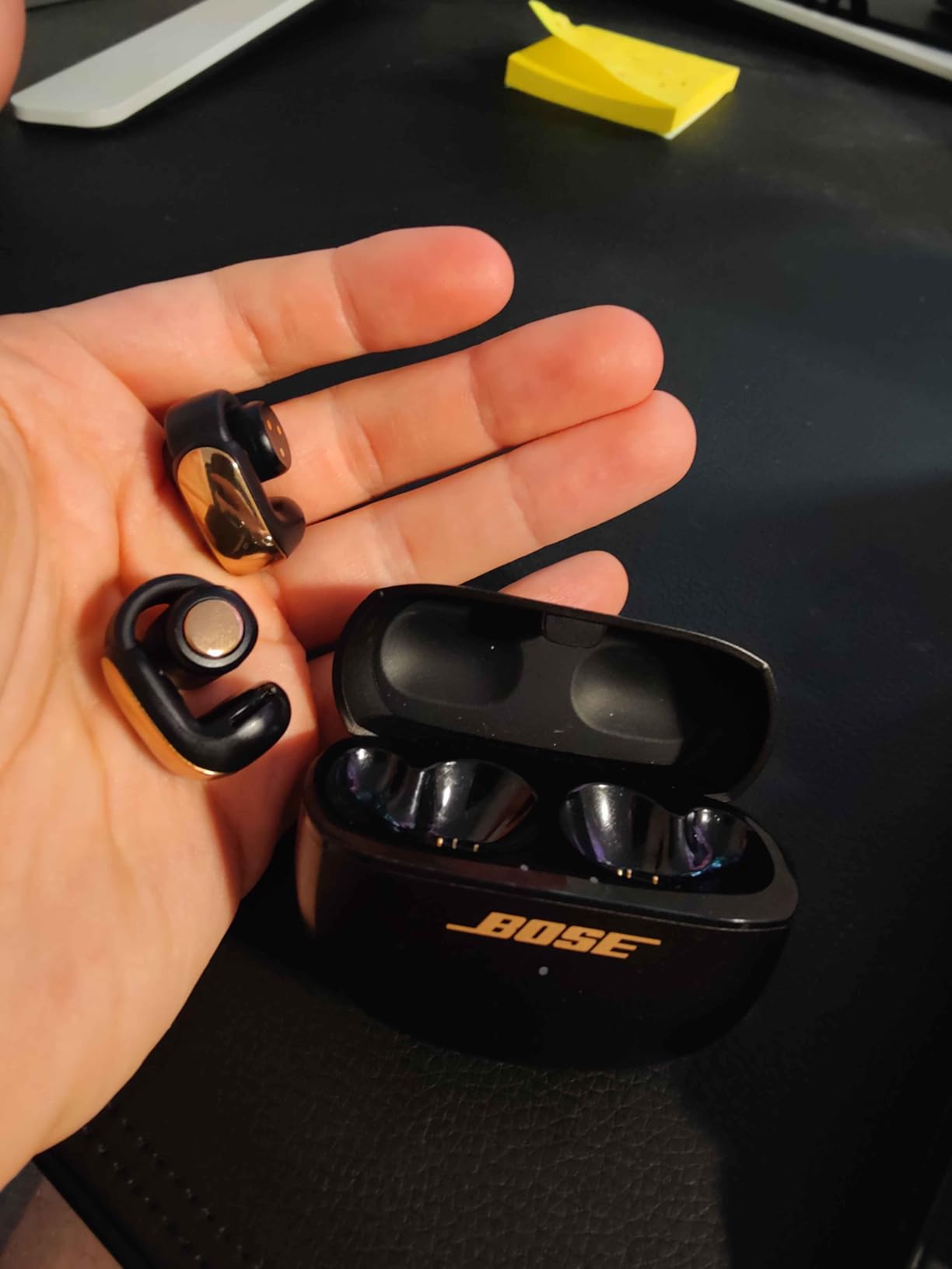 Ultra Open Earbuds - Bluetooth Open Ear Earbuds with OpenAudio for Awareness, Clip-On Design for Comfort, Water Resistant, Up to 48 Hrs of Playtime, Black customer photo 1