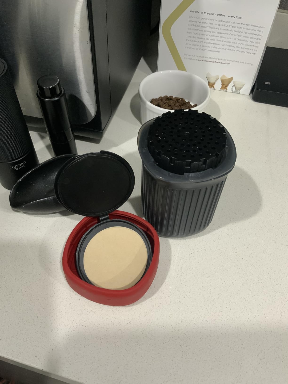 AeroPress Natural Paper Micro-Filters, 200 Count | Round Replacement Coffee Filters, Unbleached, Compostable Paper Filters, Fits Standard Size AeroPress Coffee Makers customer photo 1