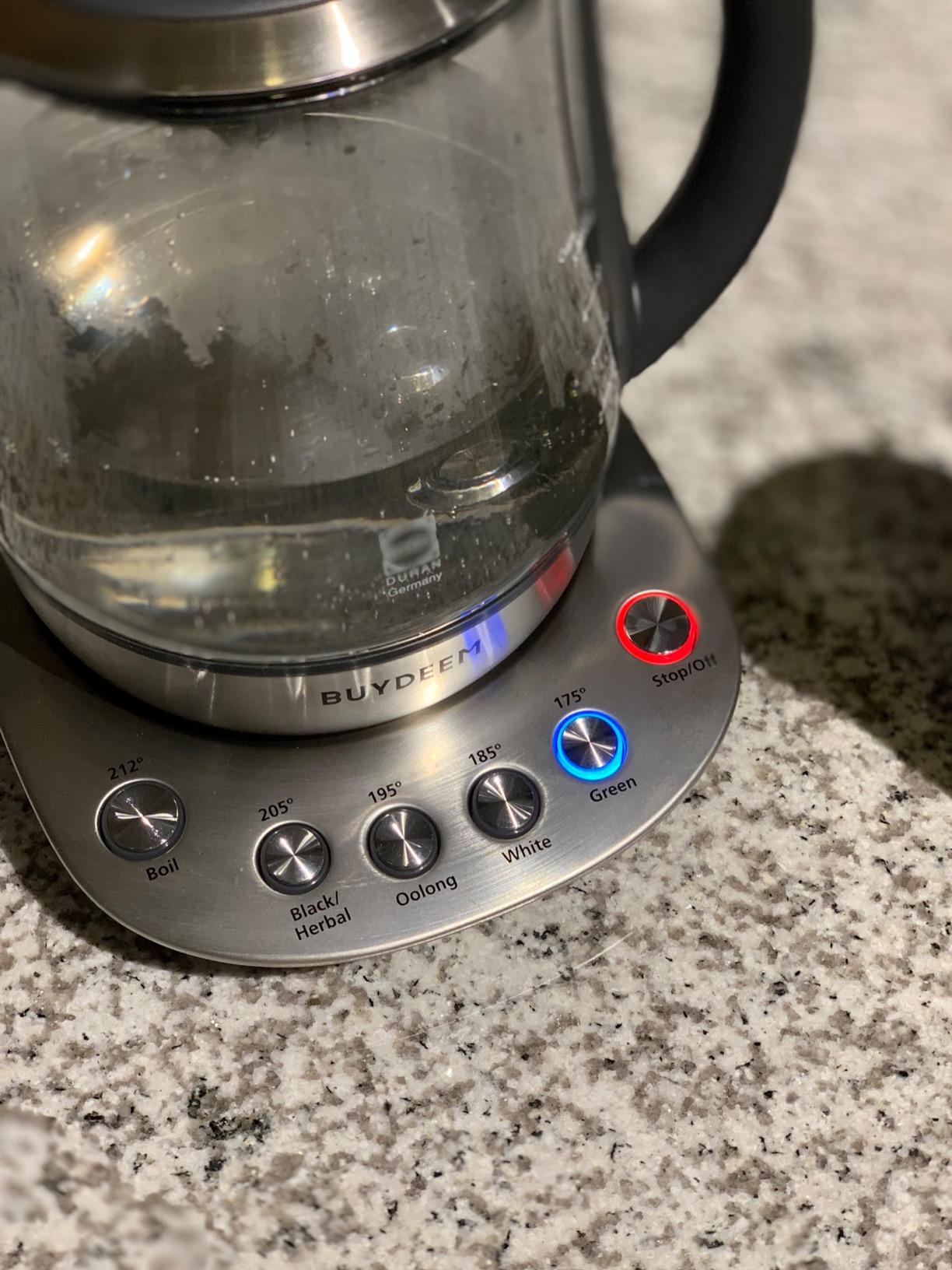 BUYDEEM B156 Tea Maker, Electric Kettle for Tea and Coffee Brewing, 1.6Qt | 6 Brew Strength Selection for Extracting, 4 Temperature Settings, Boil Dry Protection, 2 Hours Auto Keep Warm, Oat White customer photo 1