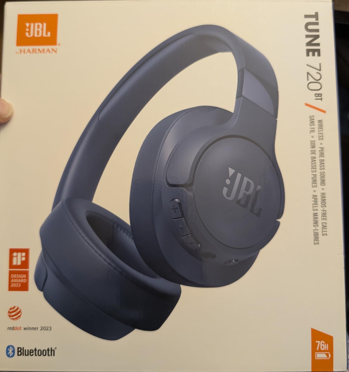 JBL Tune 720BT - Wireless Over-Ear Headphones - Blue customer photo 1
