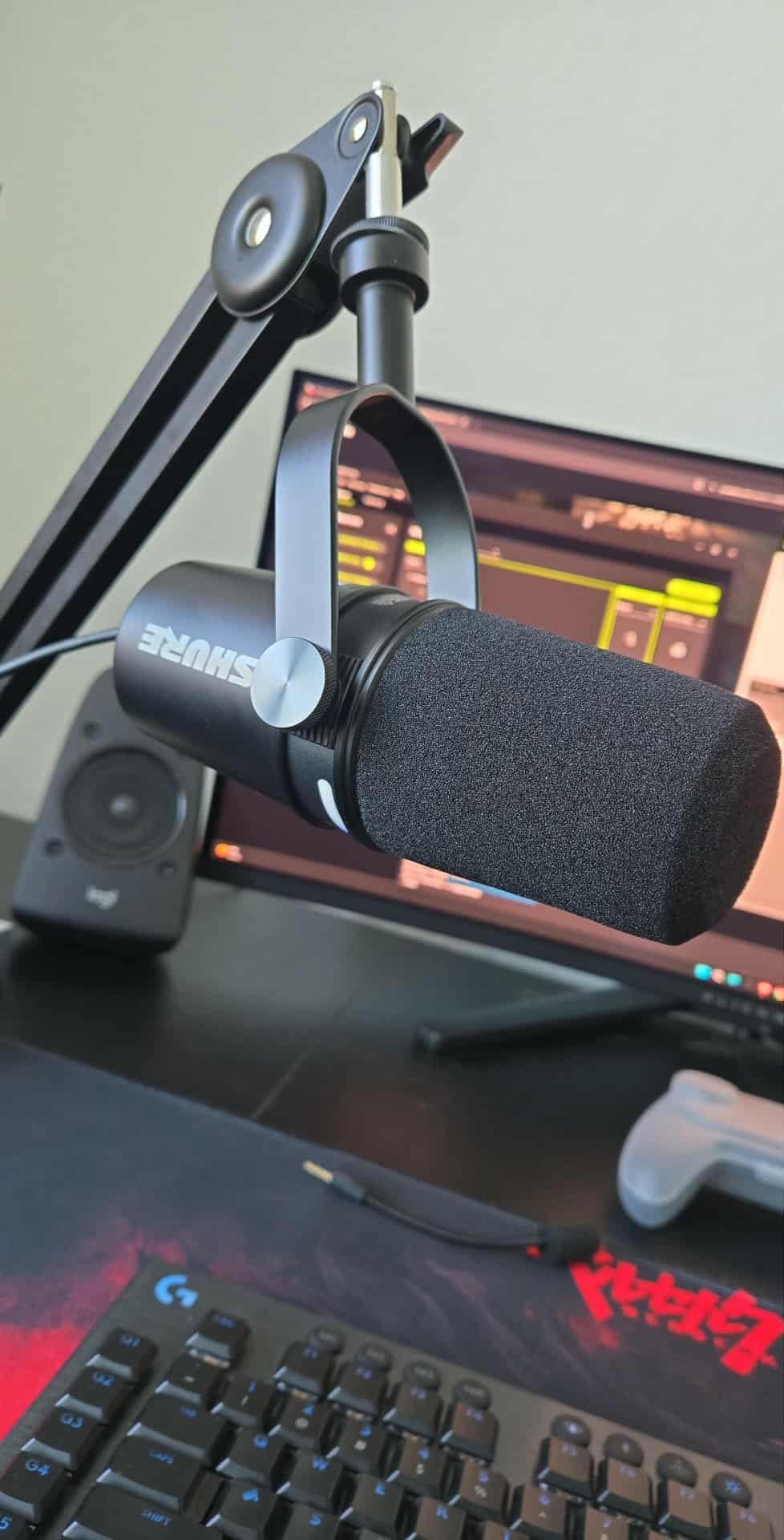 Shure MV7+ USB-C & XLR Podcast Dynamic Microphone - Black | USB-C and XLR dynamic mic with LED touch panel, auto level and pop filter for podcasting, streaming and recording customer photo 2