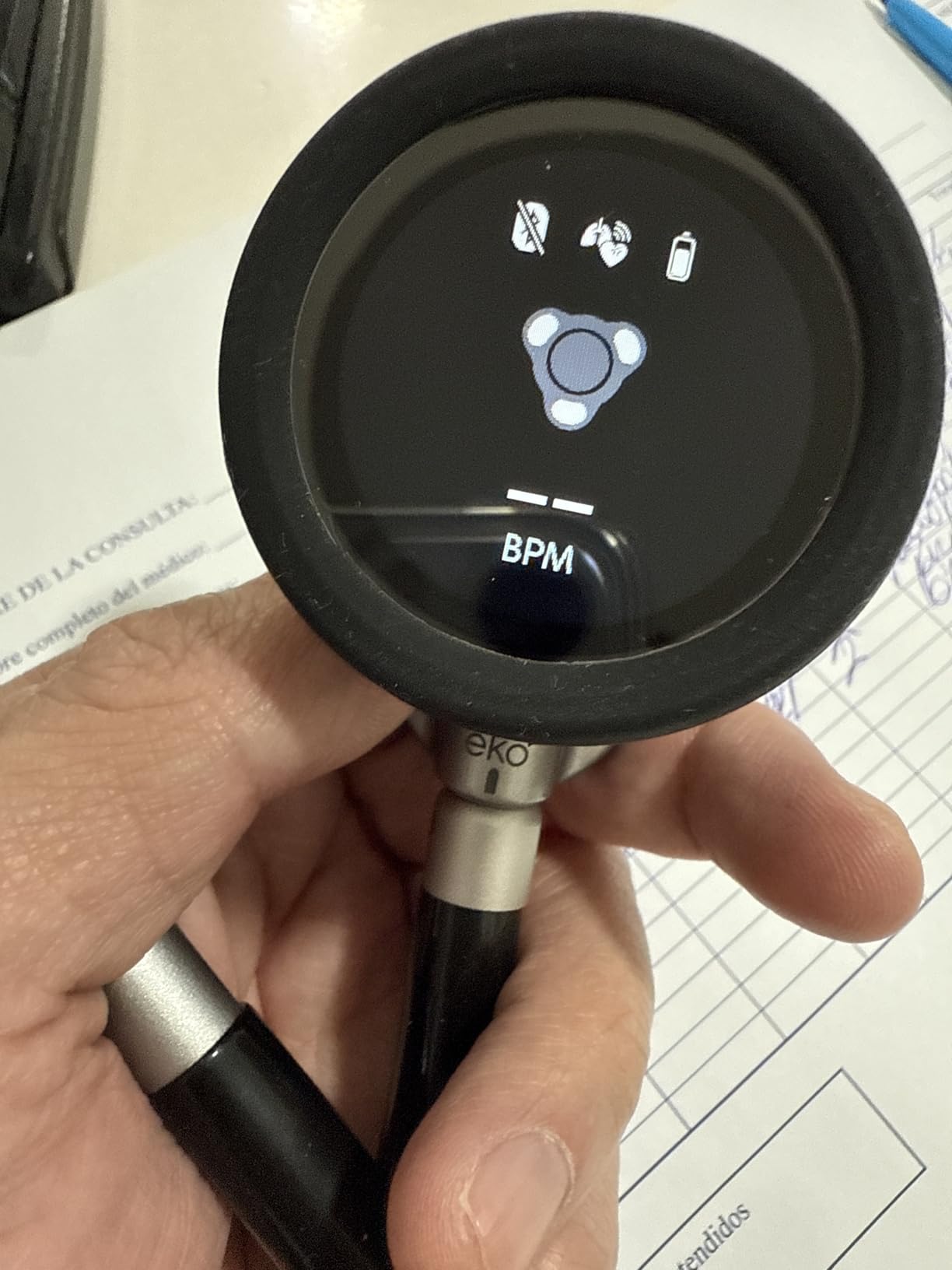 Eko CORE 500 Digital Stethoscope - 40x Amplification, Active Noise Cancellation, 3-Lead ECG, FDA-Cleared AI with Eko+, Full-Color Display, Reimbursement Eligible - Silver, COR503-SLV customer photo 2