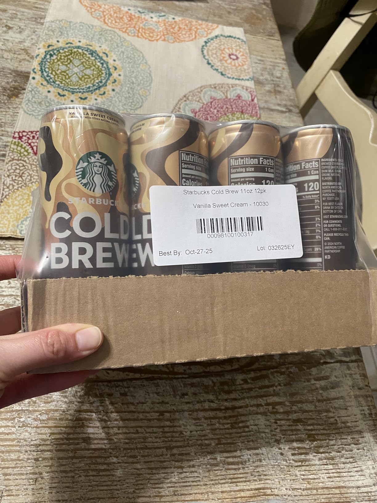 Starbucks Cold Brew Coffee, Vanilla Sweet Cream, 11 fl oz Cans (12 Pack) customer photo 2