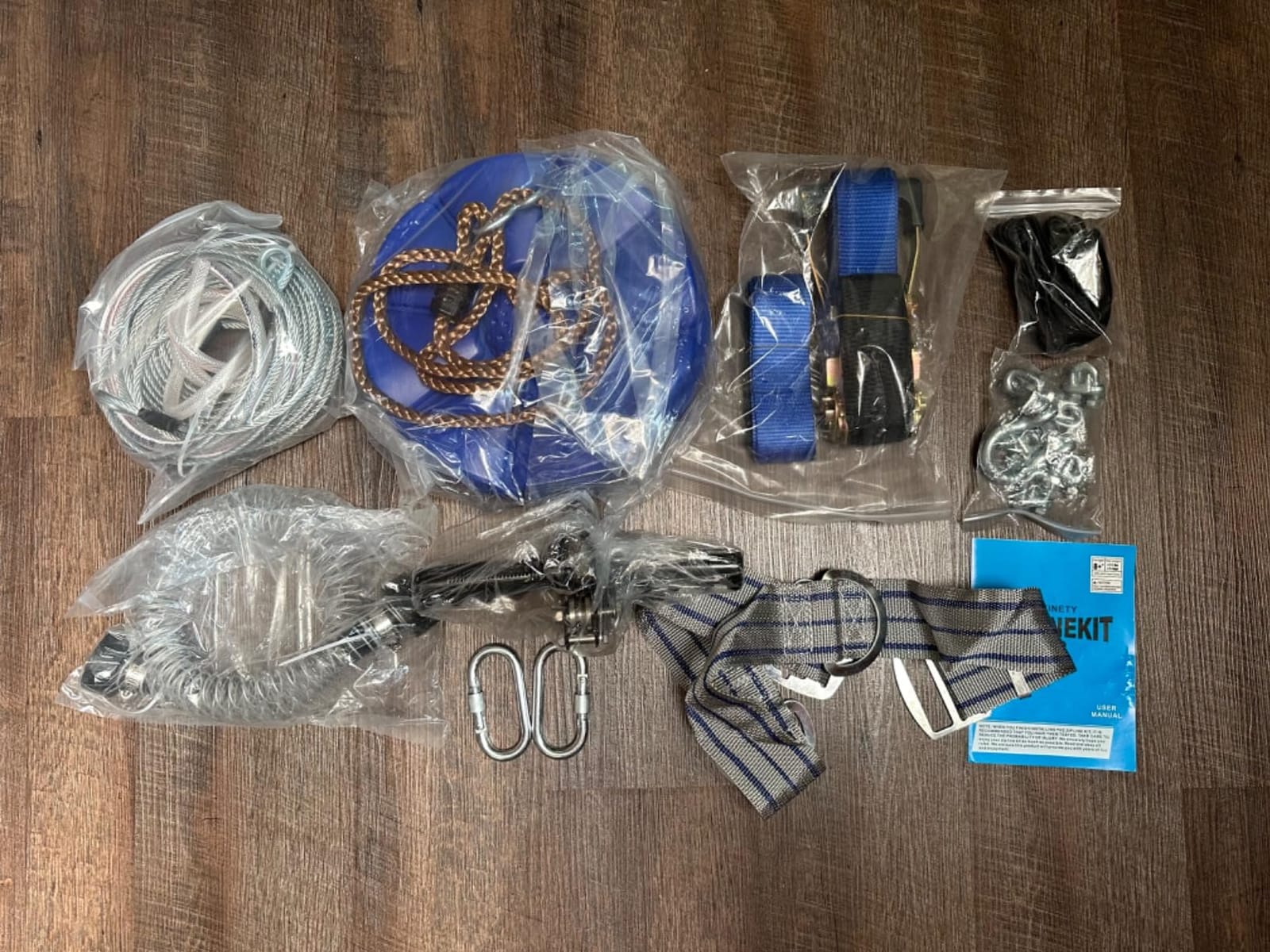 Zip Line Kit for Kids Adults : 100FT / 120FT / 150FT / 200FT Up to 380Lbs - Quick Tighten Zipline for Backyard Outdoor with 100% Rust Proof Removable Trolley Seat Spring Brake customer photo 1