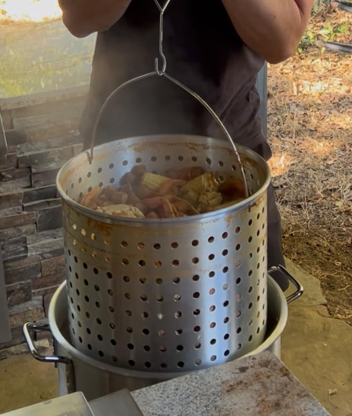 60QT Crawfish Boiler | Seafood Boiling Kit | Dustproof Cover | 12
