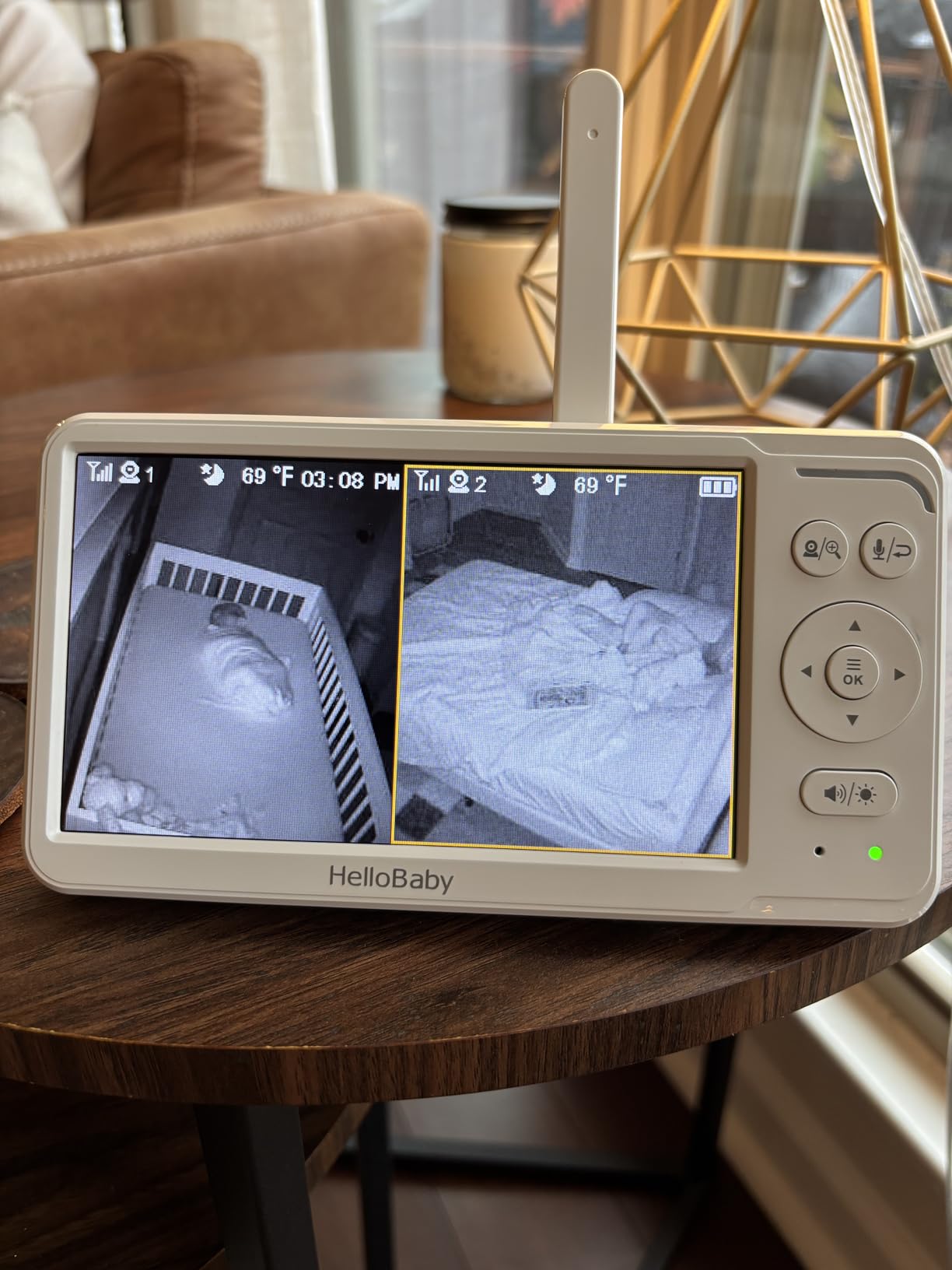 HelloBaby 6'' No WiFi Video Baby Monitor with Camera Audio, 30H Battery | World's First 6