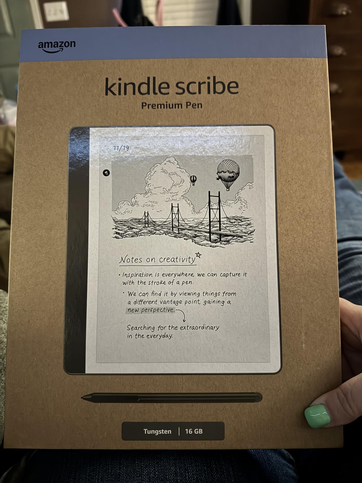 Amazon Kindle Scribe (64GB) - Your notes, documents and books, all in one place. With built-in AI notebook summarization. Includes Premium Pen - Tungsten customer photo 2