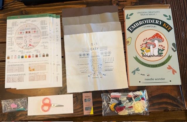 CYANFOUR Embroidery Kit for Beginners with Step-By-Step Guidance & Videos | 4 Stages to Learn 38 Stitches, Includes Multiple Accessories, Gift for Craft Lovers customer photo 1