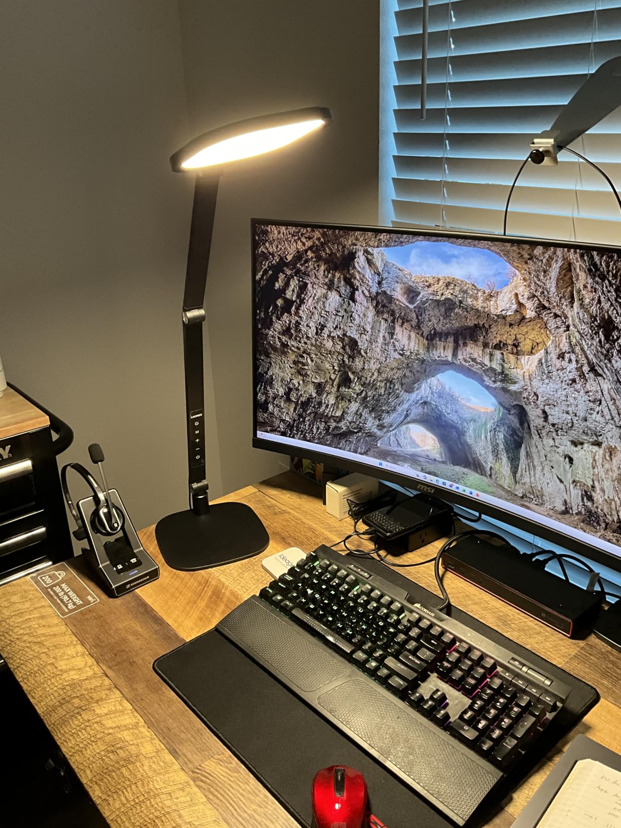 LitONES LED Desk Lamp for Home Office, Soft Edge-lit Design - Modern Style | Eye-Caring Diffused Light, Professional Computer Light for Reading, Crafts & Zoom, Dimmable with 30 Modes, Memory & Timer customer photo 2