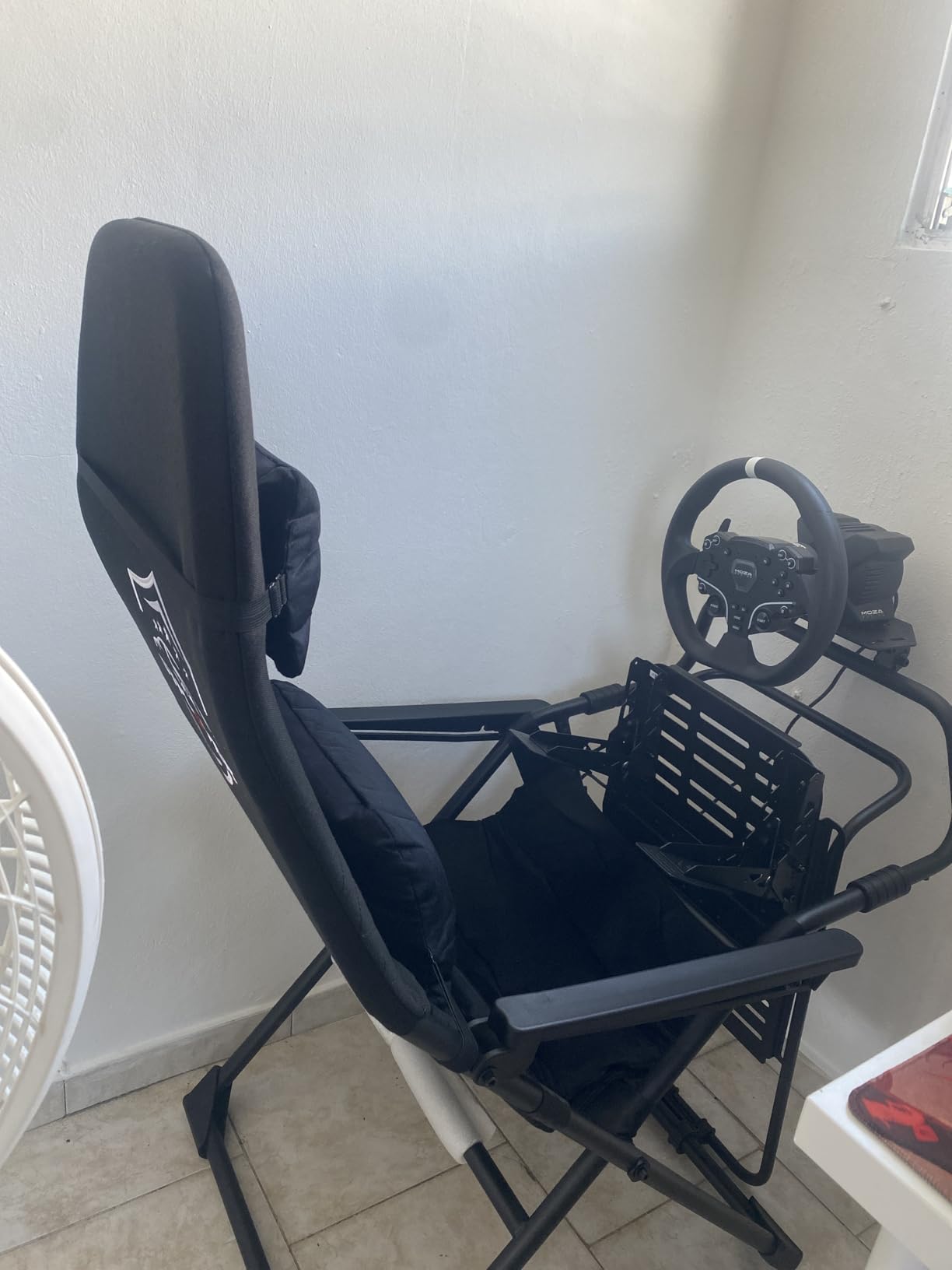 GTPLAYER Sim Racing Cockpit Foldable & Adjustable for High Performance Sim Racing Compact & Flexible Supports All Steering Wheels & Pedals for PC Wheel and Pedals Not Included(Black) customer photo 2