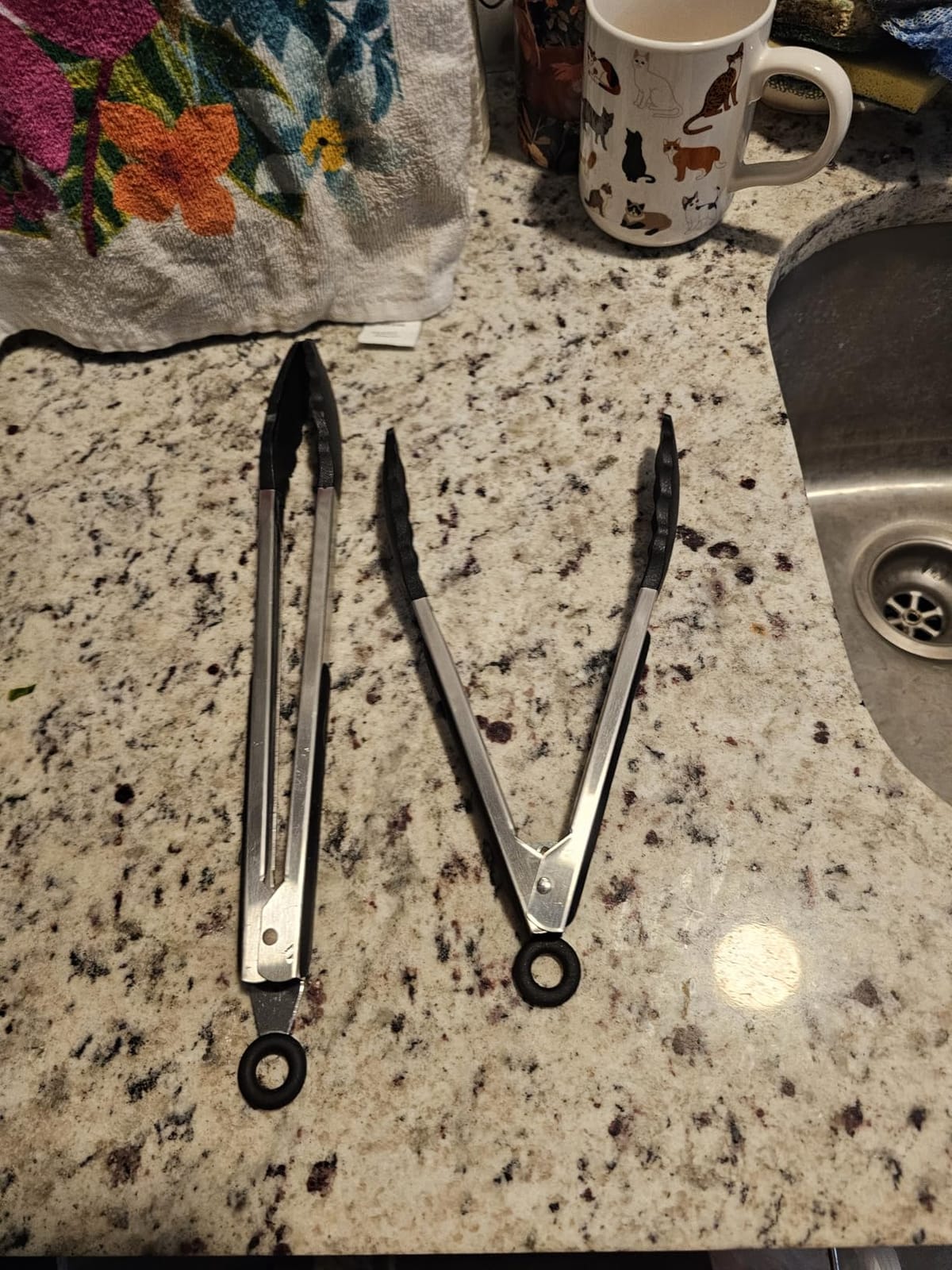 HOTEC Premium Stainless Steel Locking Kitchen Tongs with Silicon Tips, Set of 3-7
