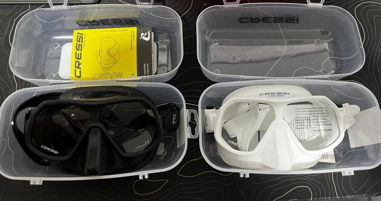 Cressi Low Volume Lightweight Frameless Mask for Spearfishing Freediving - Narrow Fit - Flexible and Sturdy - Rombo: Designed in Italy customer photo 1
