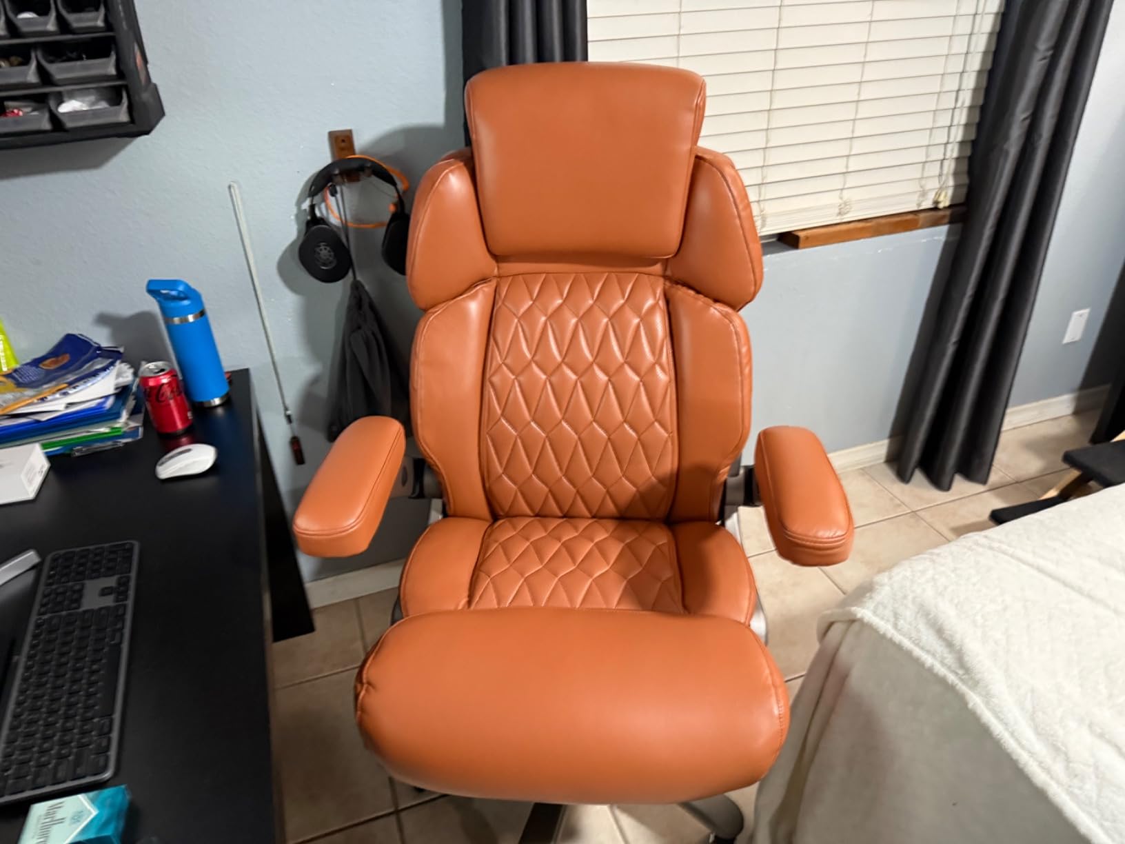 Big and Tall Office Chair 700lbs, Ergonomic High Back Computer Desk Chair | Adjustable Headrest&Lumbar Support, 3D Flip Arms, Large Wheels, Heavy Duty Metal Base, Thick Padded Wide Seat Executive Chair customer photo 2