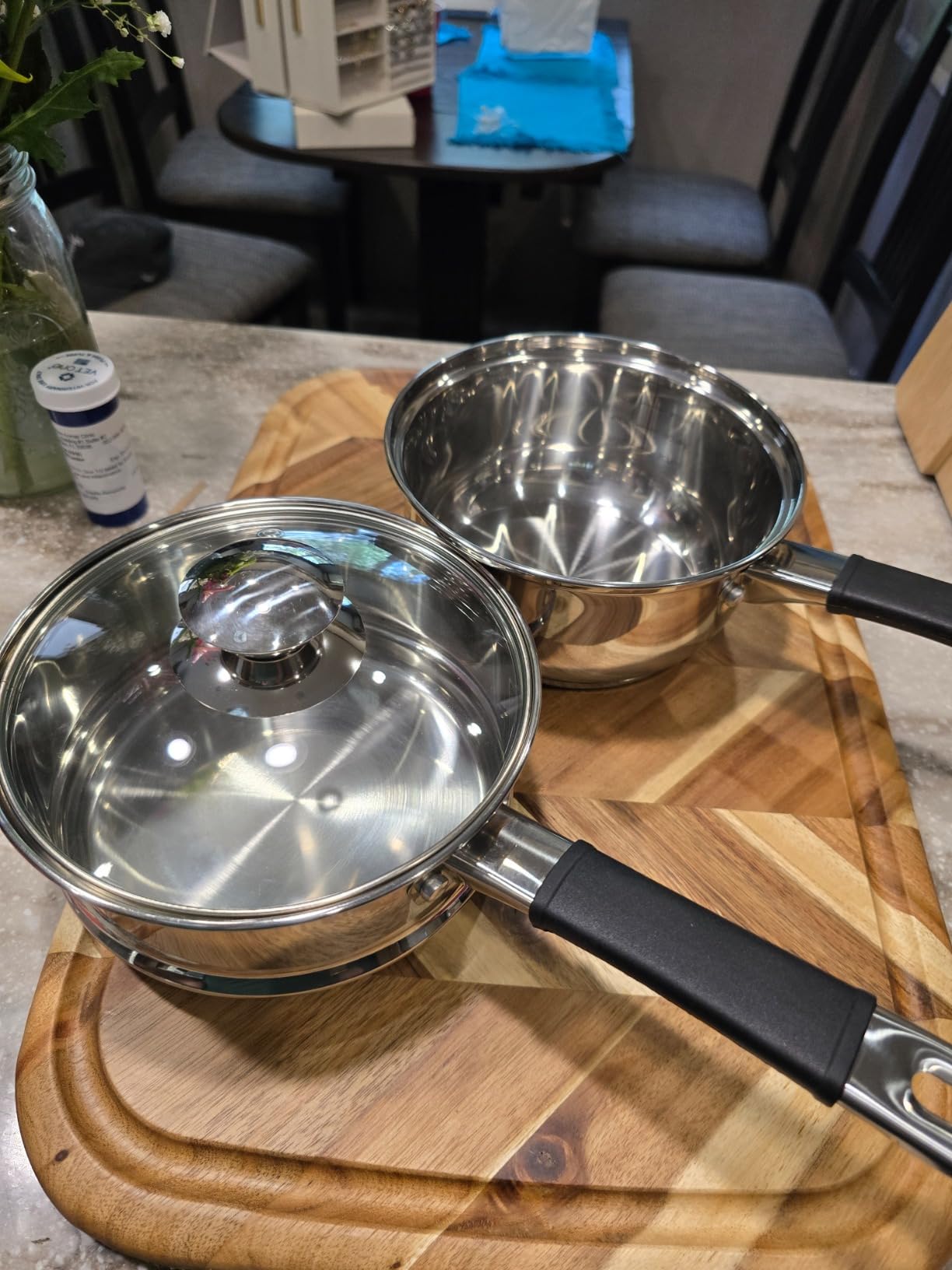 AVACRAFT 1.5 Quart 18/8 Stainless Steel Double Boiler with Glass Lid | 5-Layer Capsule Base, Ideal for Melting Chocolate, Butter, Cheese, Wax, Long Stay-Cool Handle, Comfortable Grip customer photo 2