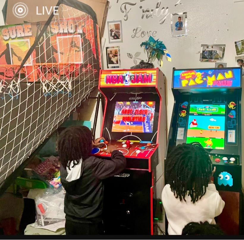 ARCADE1UP NBA JAM Deluxe 2-Player Home Arcade Machine, Over 5-Foot | Cabinet with Online Multiplayer, Light-Up Marquee and 3 Classic Basketball Games customer photo 1