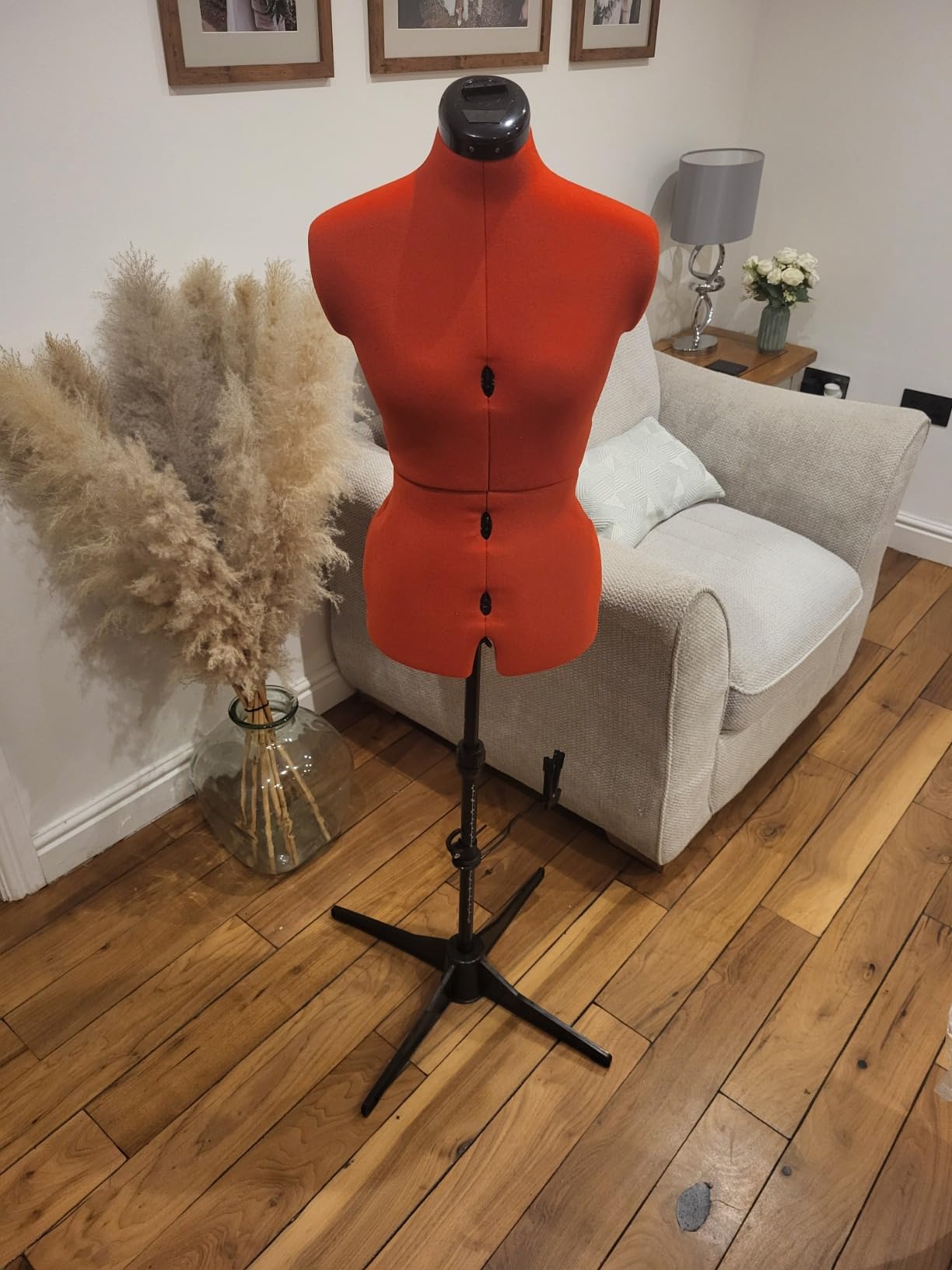 Adjustoform Sew Simple FG306 Adjustable Dress Form Black S-M (US Dress Size 4-12) 8 Part Female Sewing Mannequin + Pin Grip Hem Marker customer photo 2