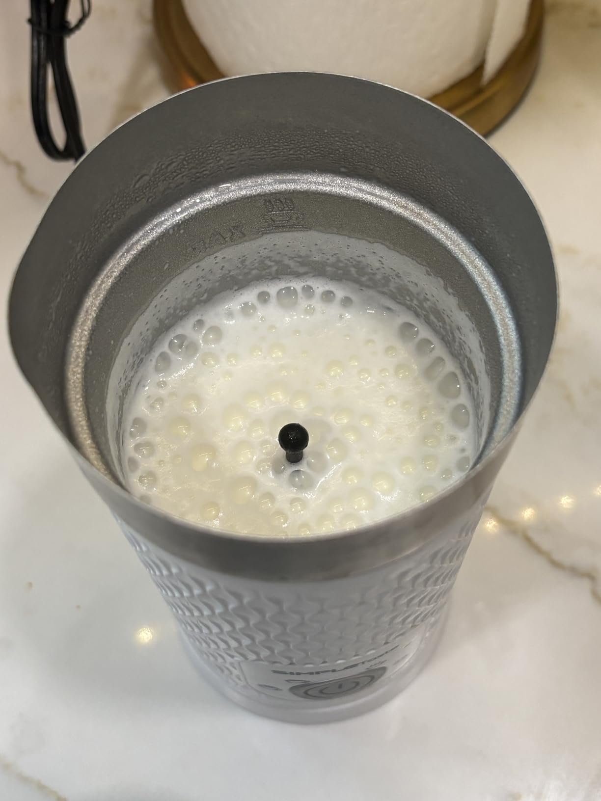 SIMPLETASTE Milk Frother, 4-in-1 Electric Automatic Milk Steamer | Warm and Cold Foam Maker and Milk Warmer for Latte, Cappuccino, Macchiato, Hot Chocolate customer photo 1