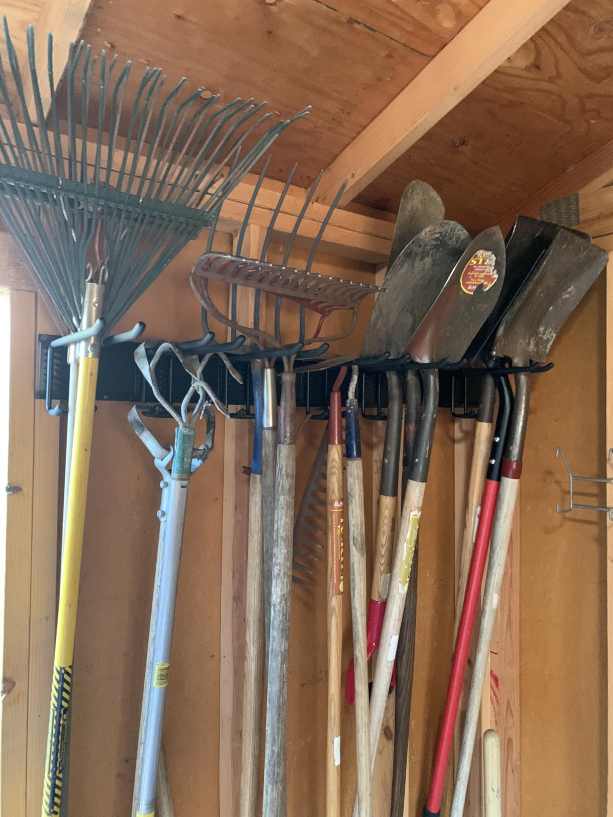 PIYILO 48 in Garage Tool Organizer Wall Mount, Adjustable Tool Storage Rack | Heavy-duty 360 LBS, Double-Layer Hooks, Wear & Tear Resistant, Soft Anti-Scratch Hook Sleeves customer photo 1
