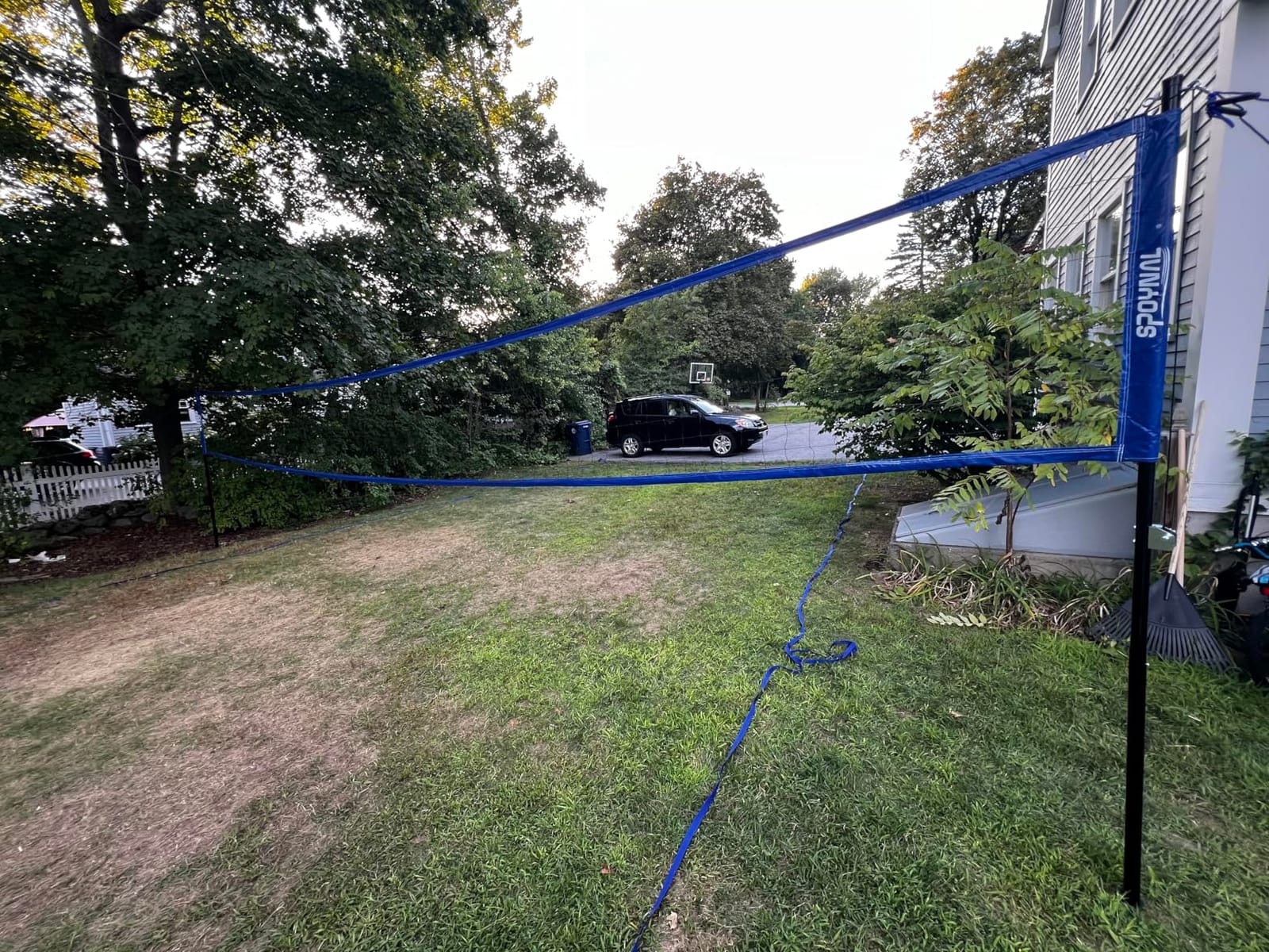 SPOYNAL 32FT Outdoor Portable Volleyball Net Set, Adjustable Height & Winch | Anti-sag Includes volleyball, pump, boundary line and carry bag; adjustable to 8, 7.8 and 7.4 FT for backyard, beach & lawn customer photo 1
