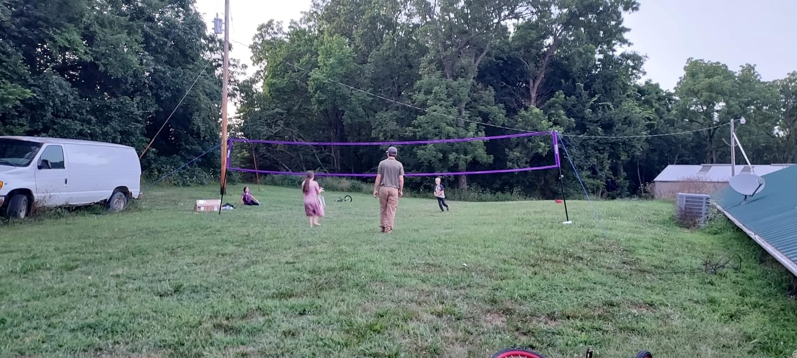 SPOYNAL 32FT Outdoor Portable Volleyball Net Set, Adjustable Height & Winch | Anti-sag Includes volleyball, pump, boundary line and carry bag; adjustable to 8, 7.8 and 7.4 FT for backyard, beach & lawn customer photo 2