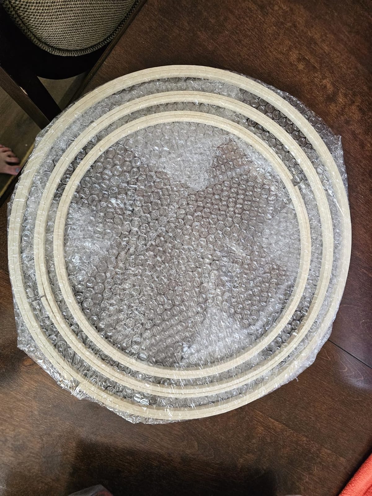 CroBlissful 3 Pcs Large Embroidery Hoop 12 14 16 Inch Round Wooden Kit customer photo 1