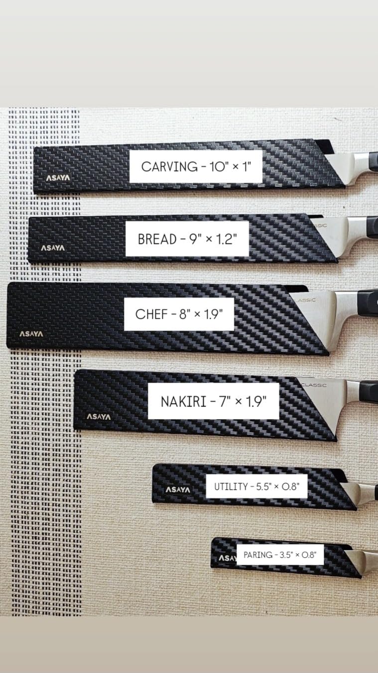 Asaya Professional Chef Knife Edge Guards - 2 Piece Knives Universal Covers, 8.5 x 2 and 10.5 x 2 - Extra Strength ABS Plastic and Food Safe Kitchen Knife Sheath Covers customer photo 2