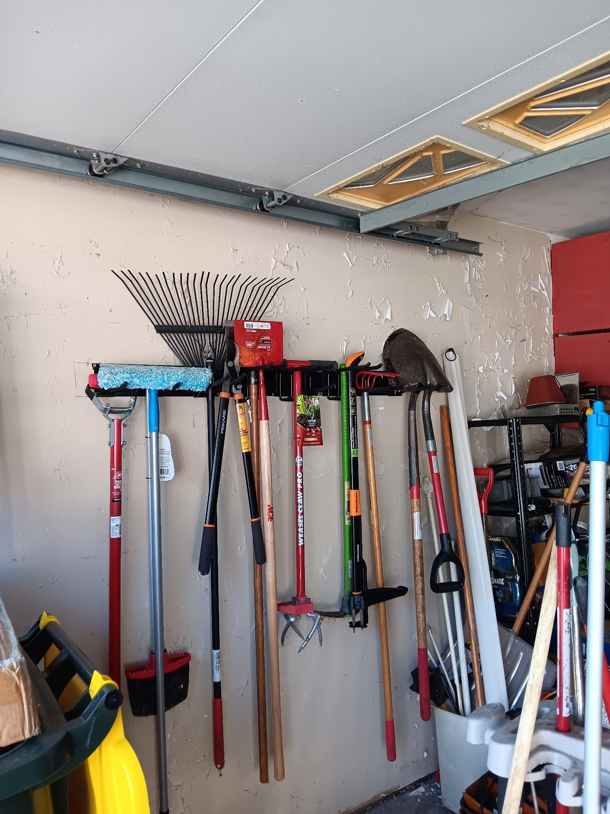 klasit Garage Wall Organizer, 15 Pack Carries 675 lbs, Garden Tool Organizer 48in customer photo 2