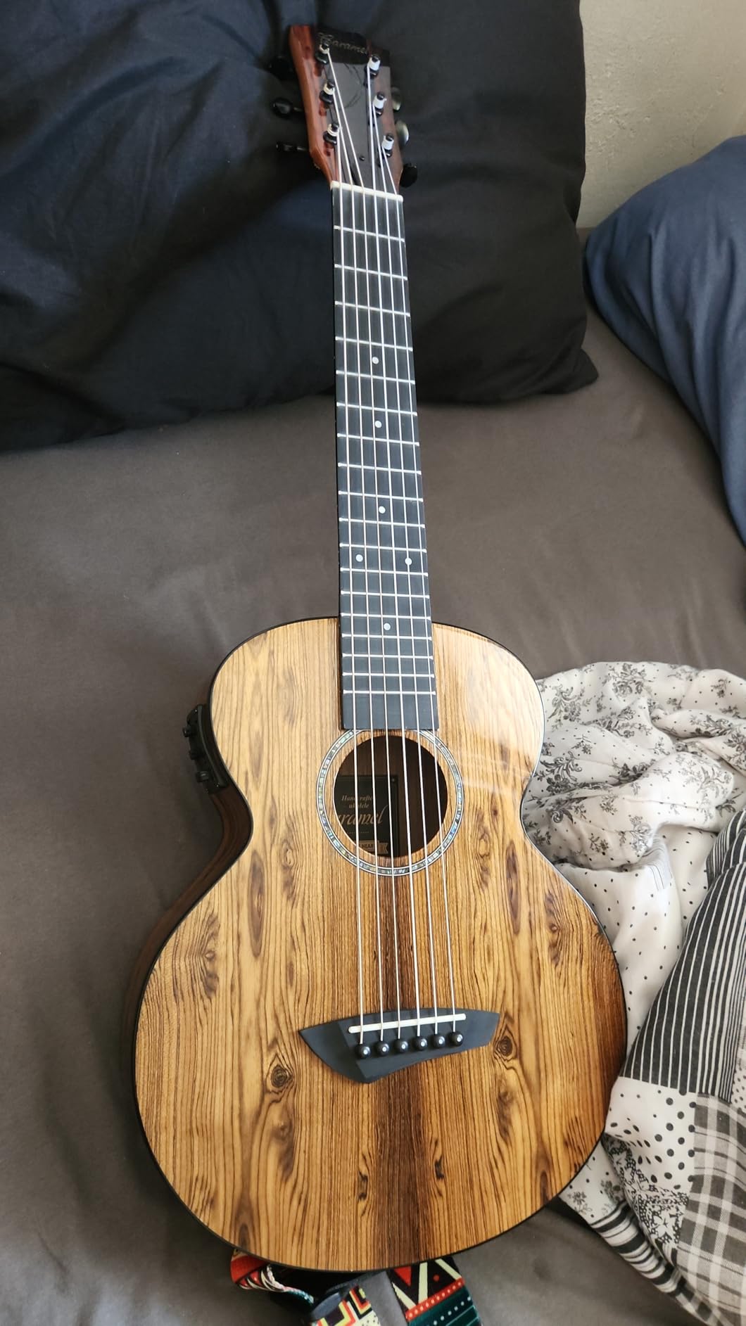 Caramel GEG95 30-inch Butterfly Bocote Glossy 6-String Guitalele | Handmade Professional Acoustic & Electric Guitar Kit with Accessories for Travel customer photo 1