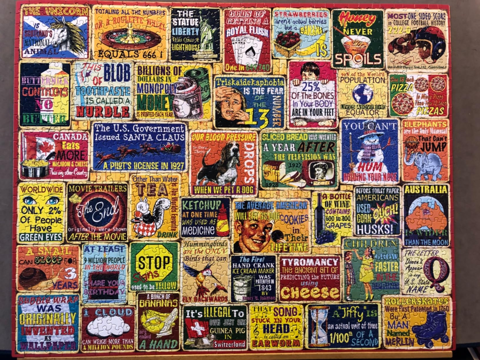 White Mountain 1000 Piece Jigsaw Puzzle Adults Fun Vintage, Did You Know | Large Pieces, 24x30 in, Collage Large Gift for Seniors customer photo 1