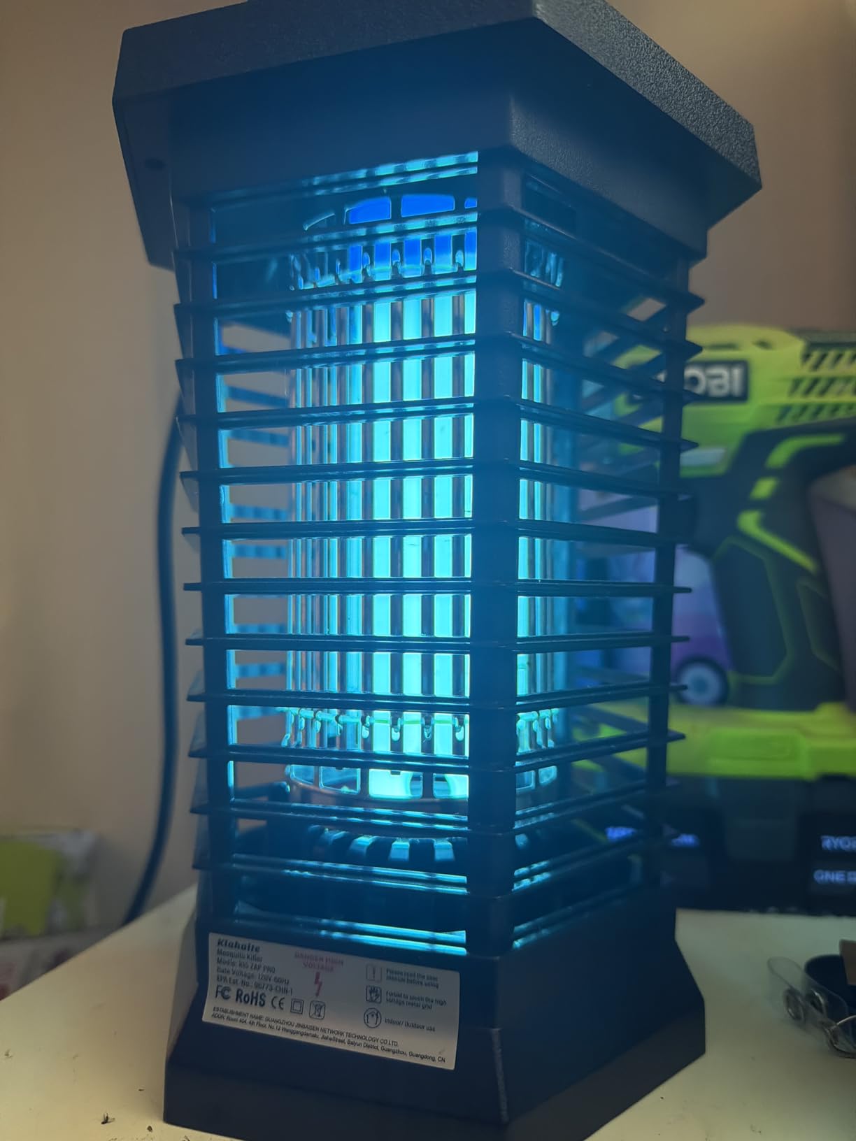 Klahaite Bug Zapper Outdoor, Electric Mosquito Zapper, Fly Zapper Indoor Fly Traps, Mosquito Repellent Outdoor Patio & Backyard Covers 1/2 Acre, 4200V 3 Prong Plug, ABS Fireproof Plastic Outer customer photo 1