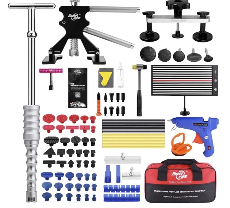Super PDR Dent Puller Kit Paintless Dent Repair Kit for Car - Slide Hammer Suction Cup and PDR Light for 98% Auto Body Dent Removal, Hail Damage & Appliance Dents or Vehicle Dent Removal customer photo 2