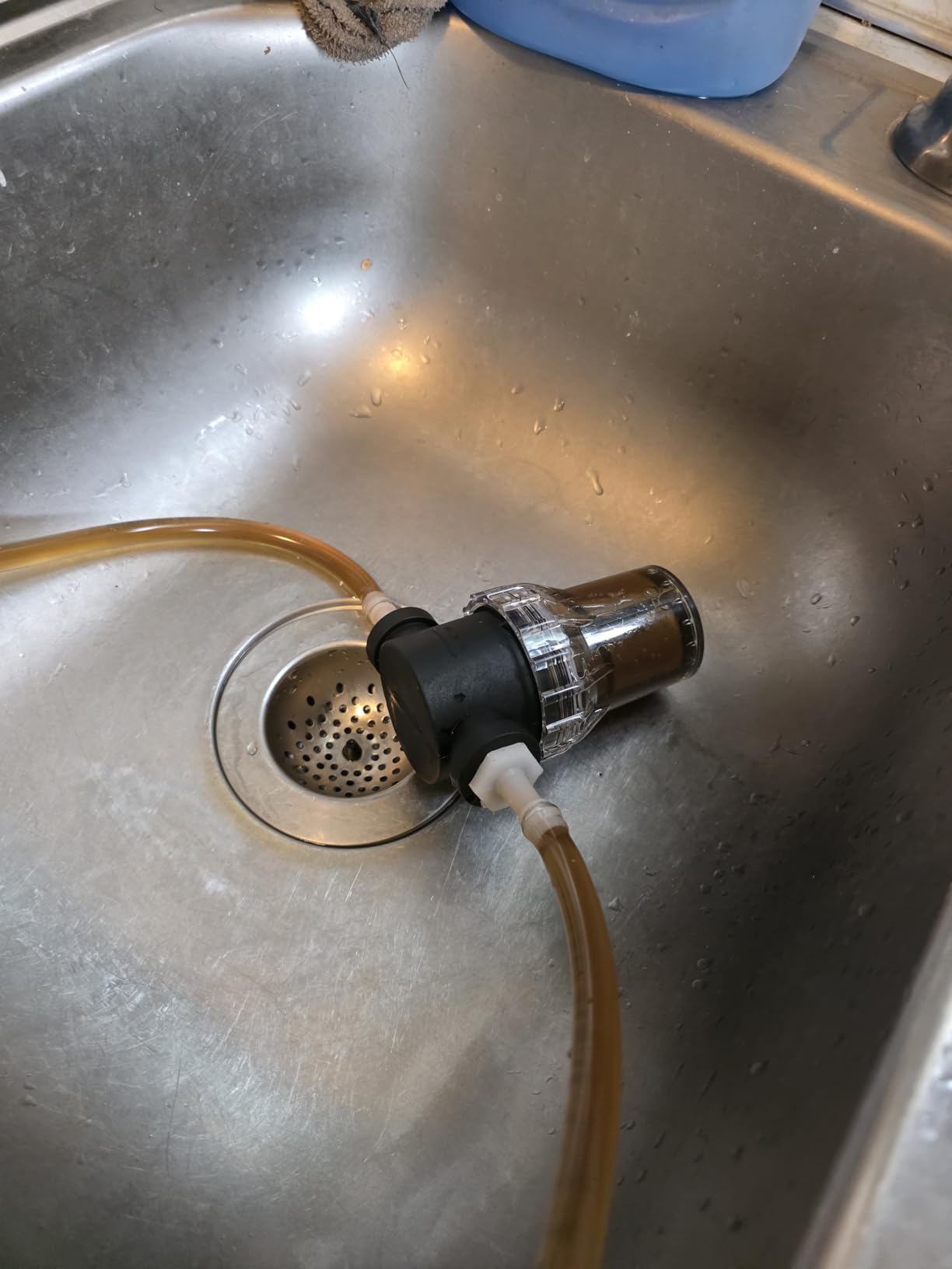 Inline Beer Filter, 80 Mesh 150 Micron Water Filter Plastic T Strainer Filtration Device, 3/8'' Gravity Feeding of Siphon Tube Brewing for Home Brewing Supplies customer photo 1