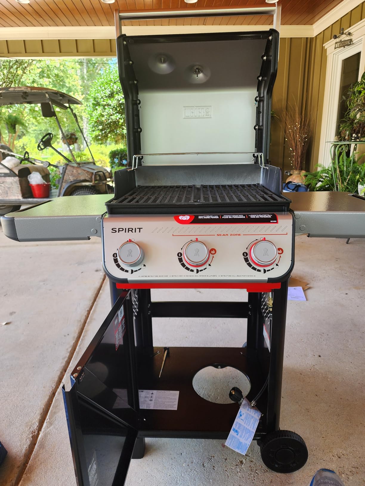 Weber® Spirit® E-325 Gas Grill, Outdoor Cooking, Small Propane Grill, Black | 3 Burners, Sear Zone w/Boost Burners, Porcelain-Enameled Cast-Iron Grates, Weber Works™ Rails, BBQ Grill, Weber Grill customer photo 2
