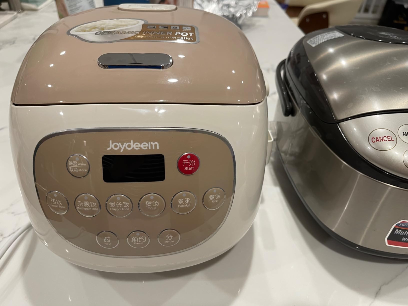 Joydeem Ceramic Rice Cooker, 6 Cups Uncooked Rice Cookers with Pure Ceramic Inner Pot, Healthy & PFOA Free, 3L/3.2 qt, DFB-C300 customer photo 1