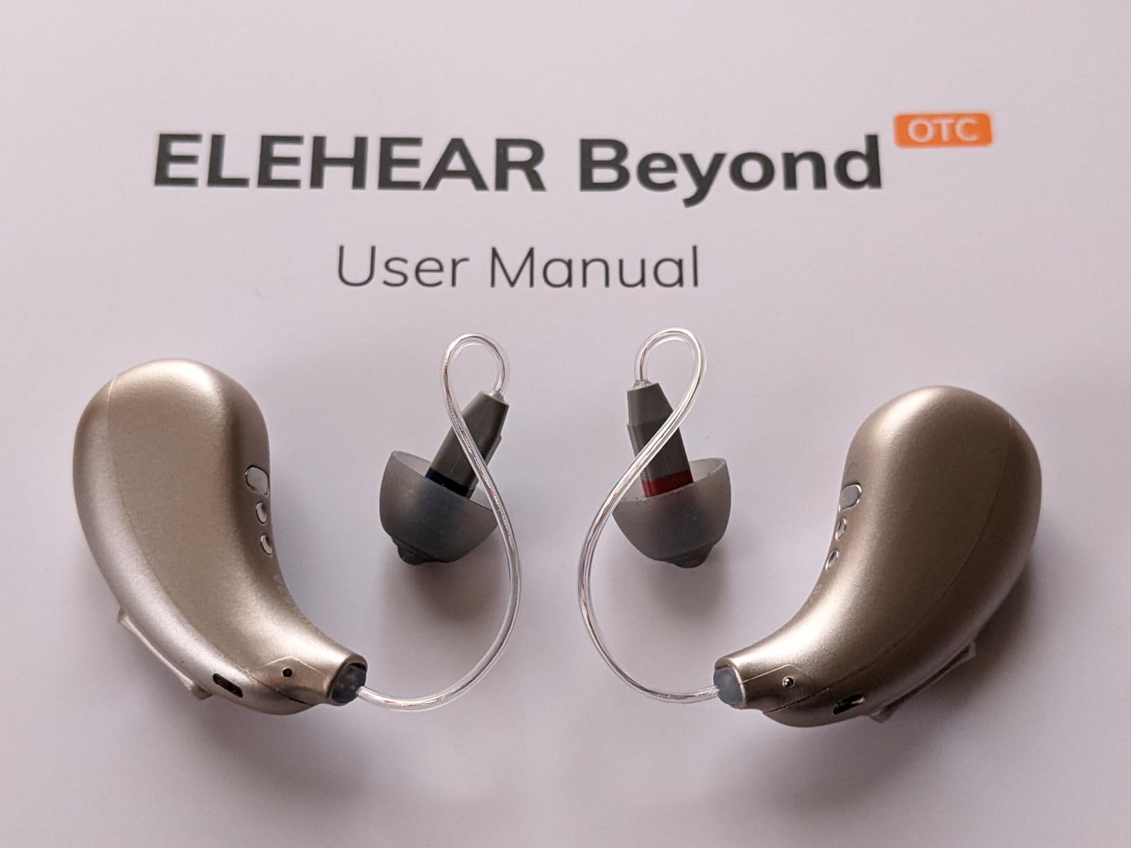 ELEHEAR-Beyond OTC Hearing Aids for Seniors, 50dB AI Noise Cancellation | Superior Sound Quality Smart, Rechargeable, Bluetooth Enabled & App Control, 4 Scene Modes, 100-Hour Battery, Champagne Gold customer photo 2