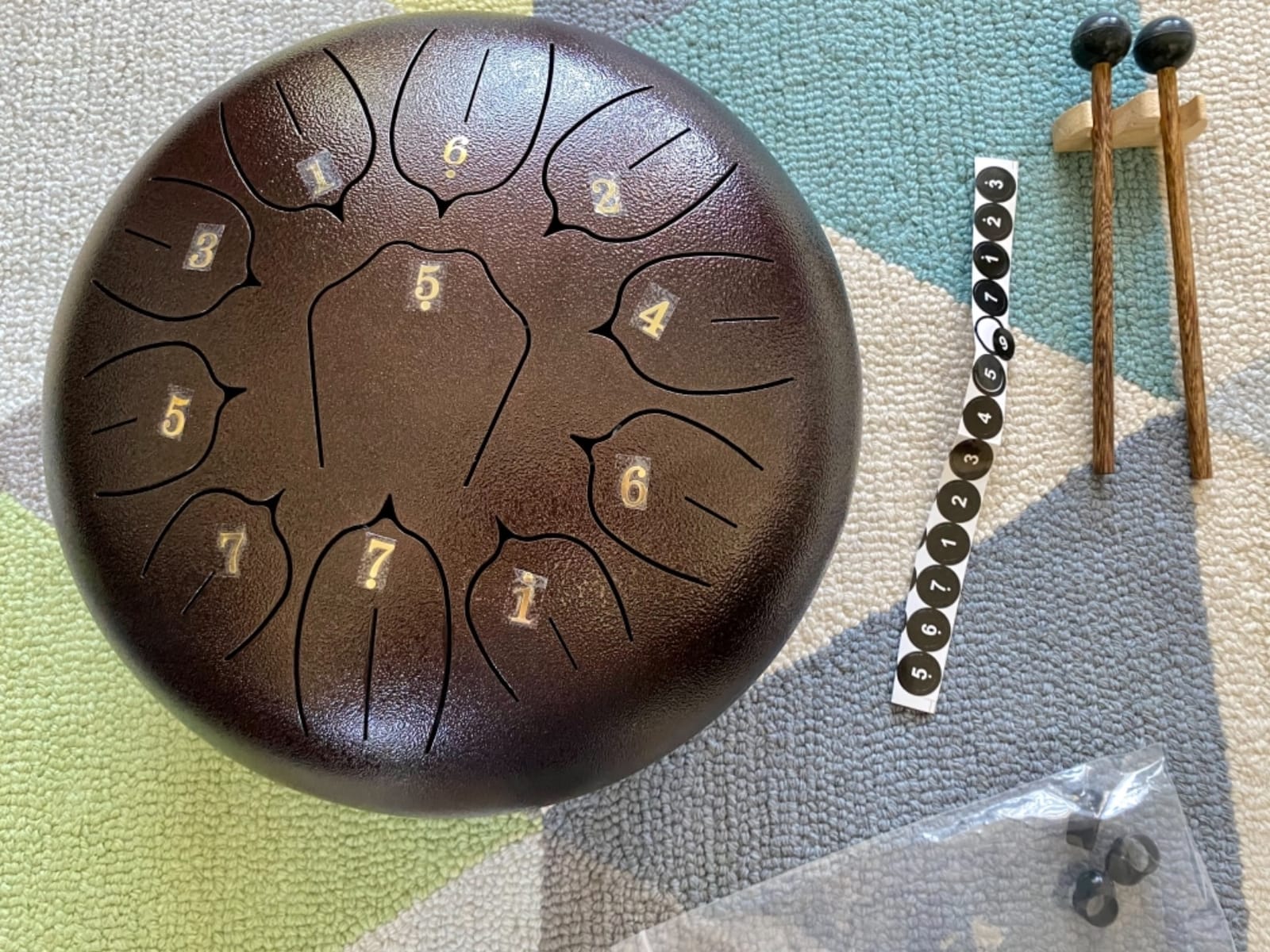 Handpan Drum 22 Inch for Adults 10 Notes - Hand Pan Drum (Blue) | Hand Drum D Minor Kurd 440Hz Professional Hand Pan customer photo 2