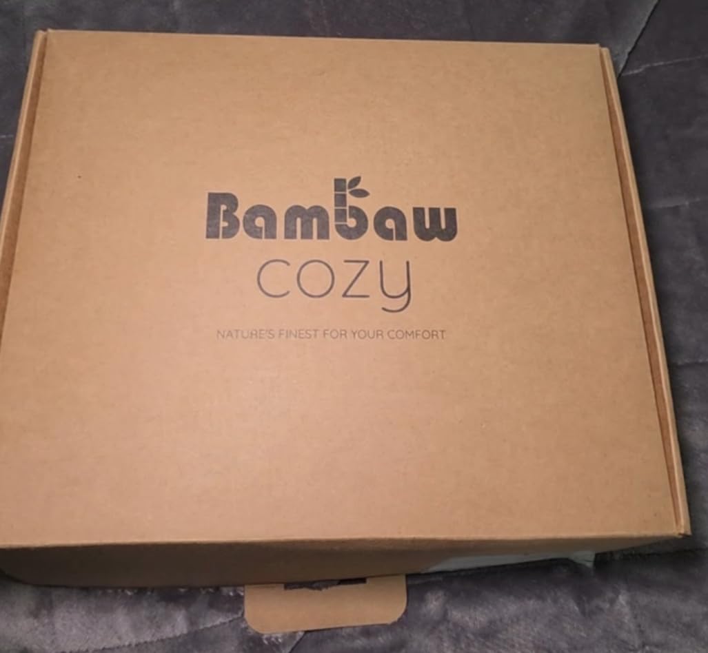 Bambaw 100% Viscose Derived from Bamboo Sheets Queen Size Set - 4pcs Cooling Sheet Set, Super Soft Sheets Queen Size, Luxury Bed Sheets, Deep Pocket Fits Up to 16'' Mattresses (Charcoal) customer photo 2