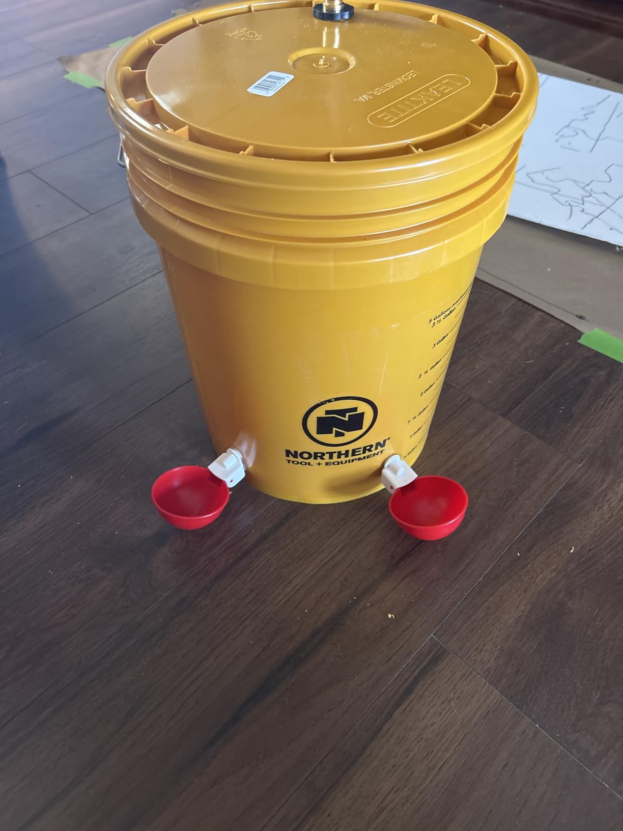 Chicken Waterer Cups, Automatic DIY Chicken Water Bowl 6 Pack | Chicken Flock Waterer Cups with 3/8'' Hole Saw for Bucket, Trough, Easy Install customer photo 1