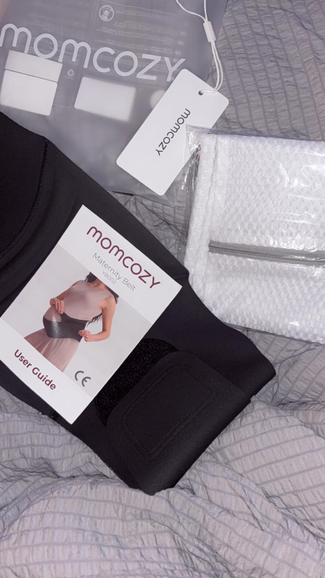 Momcozy Belly Band for Pregnant Women, Ergonest Back Support Maternity Belt | Breathable One-Piece Belly Band, Easy on/Off, Adjustable, Discreet under Clothes, for Small/Round/High-Carrying Belly customer photo 2