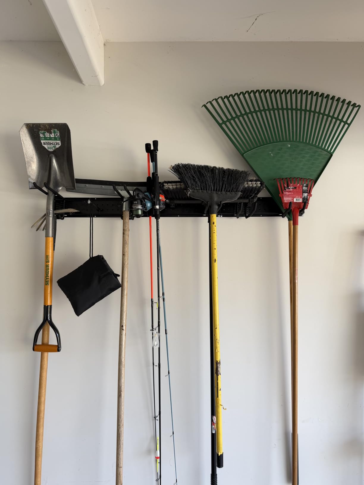 Garage Tool Organizer Wall Mount 49.5 inches with 10 Adjustable Heavy-Duty Hooks, Holds Up to 400 lbs customer photo 1