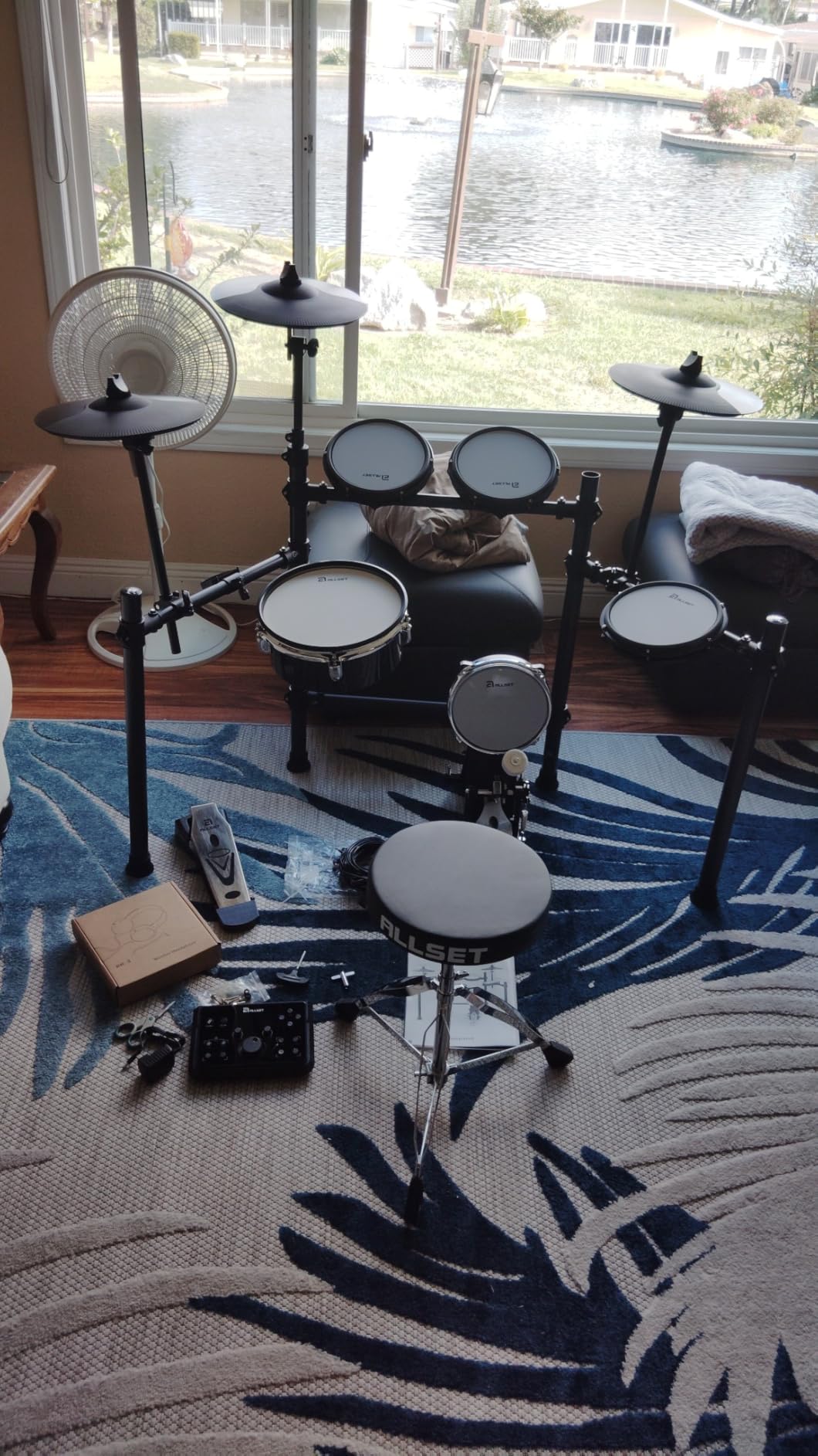 ALLSET 700 Professional Electric Drum Sets with Mude Mesh Drum Pads, 10