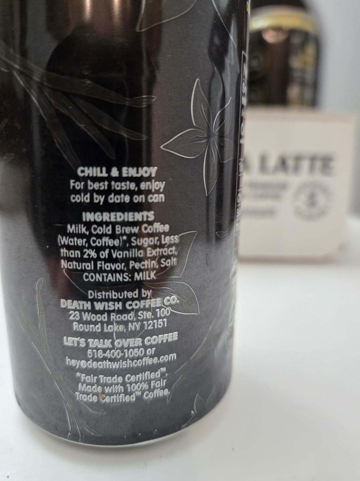 Death Wish Coffee Vanilla Cold Brew Latte, Fair Trade, 12 Pack customer photo 2