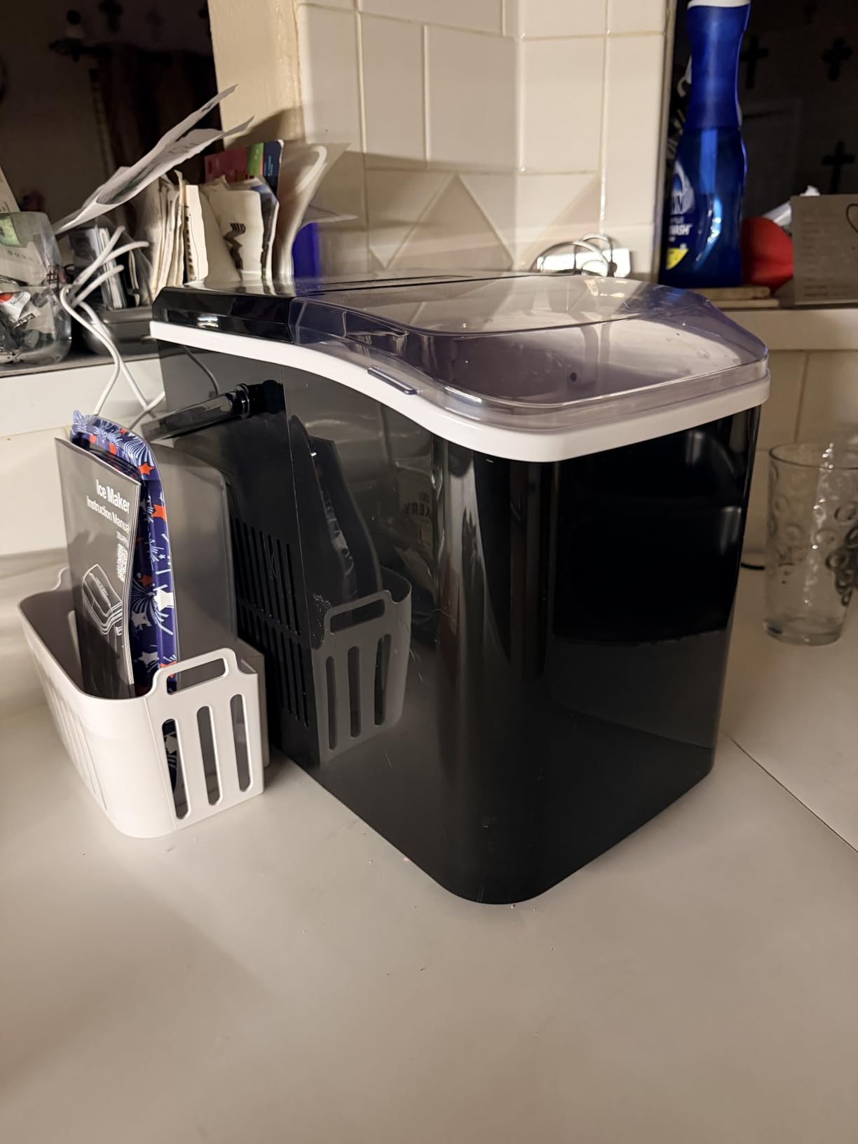 Silonn Countertop Ice Maker with 2.5L Expandable Ice Basket, 26.5lbs/24H, 9 Cubes in 6 Mins, 2 Ice Sizes, Self-Cleaning & LED Touch Control for Home Kitchen Office customer photo 2
