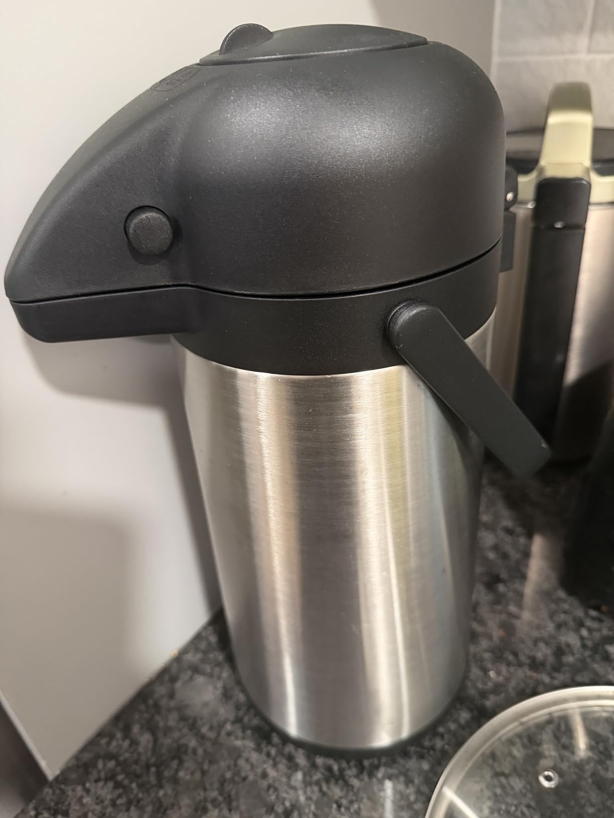 Coffee Carafe for Keeping Hot, 102OZ / 3L Airpot Coffee Dispenser with Pump | Large Thermal Coffee Urn for Hot Drinks Tea Liquid, 304 Insulated Stainless Steel Hot Water Beverage Dispenser for Parties customer photo 2