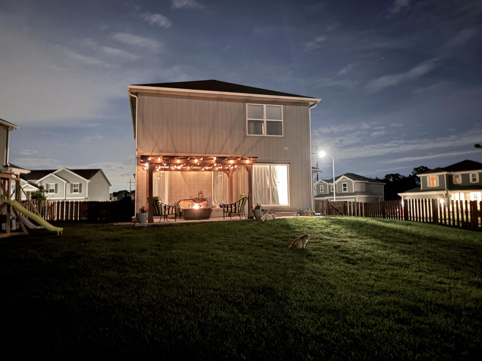 BlueWish 10' x 12' Patio Pergola, Cedar Wood Pergolas with Solid Structure, Pergola Kits, Outdoor Pergolas and Gazebos with Slatted Trellis Roof for Deck Backyard Grill Party Garden customer photo 1
