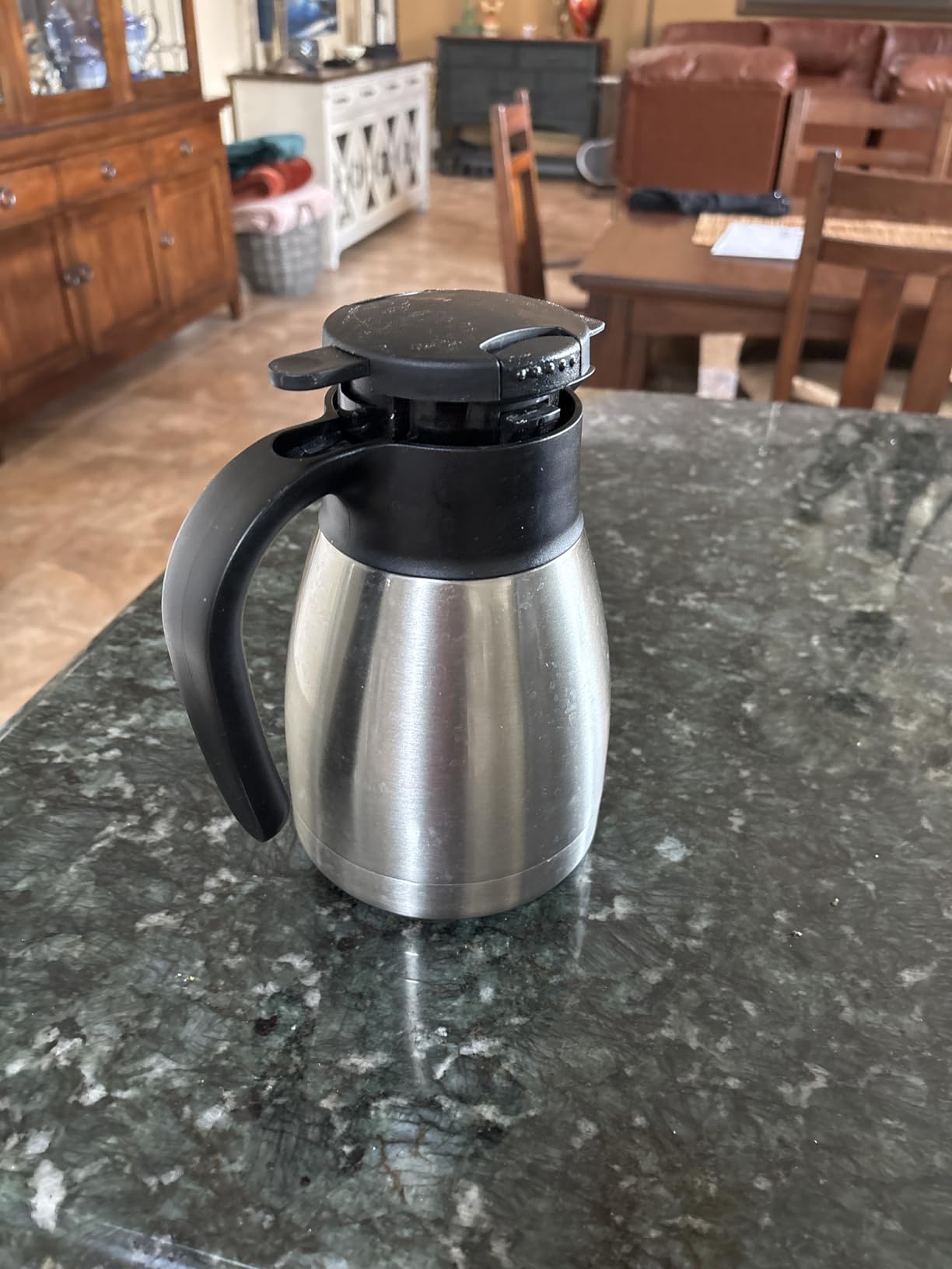 GiNT 2.2L / 74Oz Thermal Coffee Carafe, Insulated Stainless Steel Coffee Carafes for Keeping Hot/Double Walled Vacuum Thermal Carafe (Black) customer photo 1